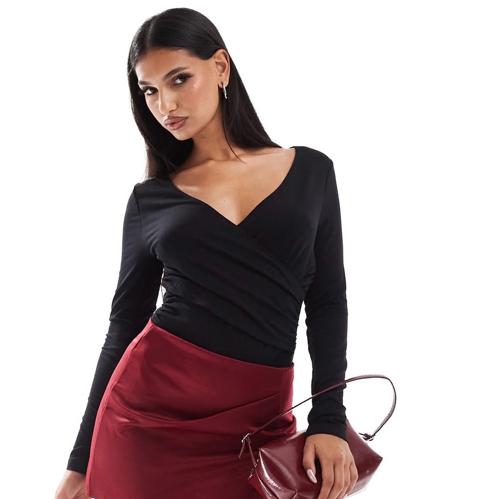 Black Wrap Top